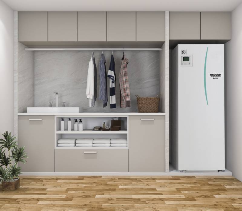 pompe à chaleur air eau avec production d'eau chaude sanitaire dans une maison à Nancy
